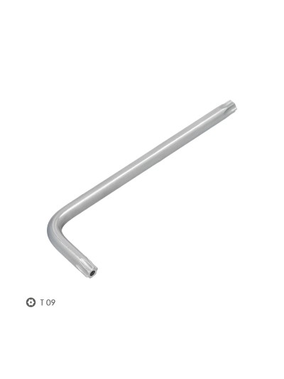 Llave Torx Inviolable Larga Acero Cromo Vanadio Profesional T09 mm. Llave Estrella, Llave Allen Estrella