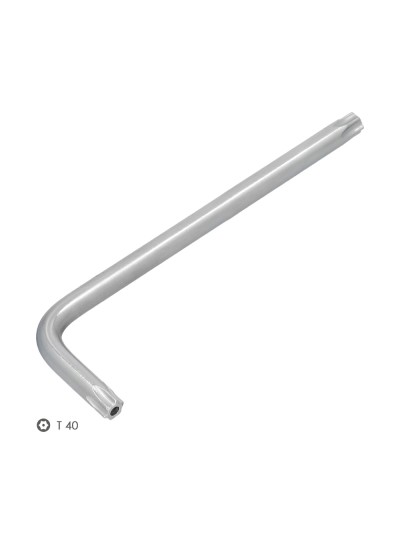 Llave Torx Inviolable Larga Acero Cromo Vanadio Profesional T40 mm. Llave Estrella, Llave Allen Estrella