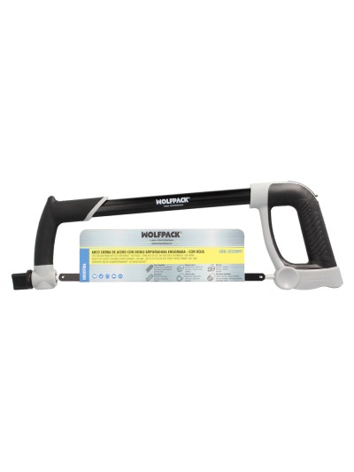 Arco Sierra Acero Con Doble Empuñadura Engomada, Angulo Corte Ajustable. Corta Acero, Aluminio, Madera, Plastico, Cobre