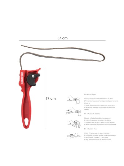 Llave Cinta Abretodo Ø 5 A Ø 16 cm. cinta Caucho Reforzado. Llave Filtros, Llave Tubos, Llave Tuberias, Llave Tapas,