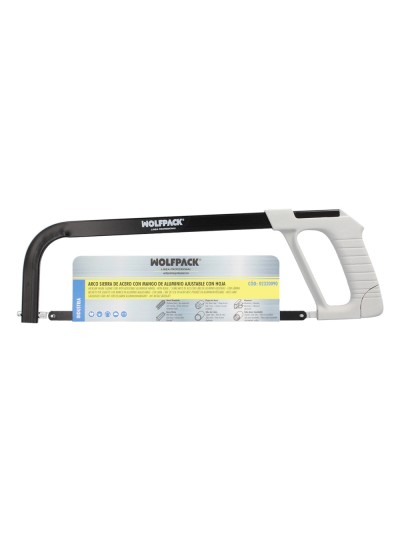 Arco Sierra Acero Con Empuñadura de Aluminio Angulo Corte Ajustable. Corta Acero, Aluminio, Madera, Plastico, Cobre