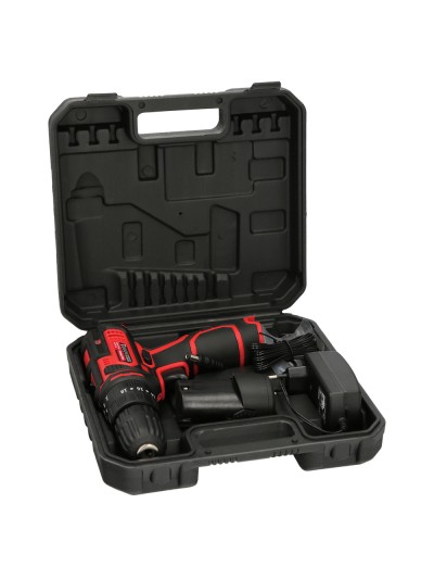 Taladro Atornillador 12 V. Con 2 Velocidades y Percutor. Bateria 1.300 mAh. Par Apriete 35 Nm.