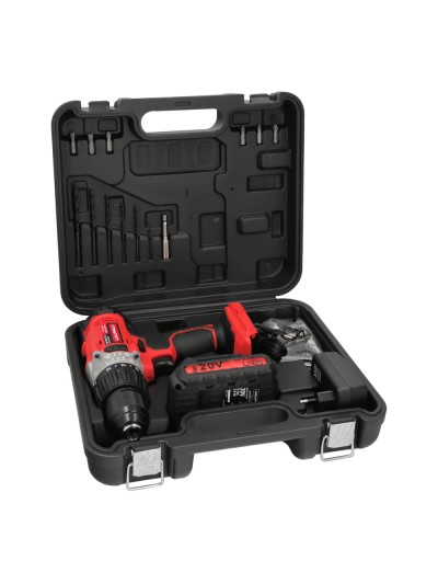 Taladro Atornillador 20 V. Con 2 Velocidades y Percutor. Bateria 2 Ah. Par Apriete 50 Nm.