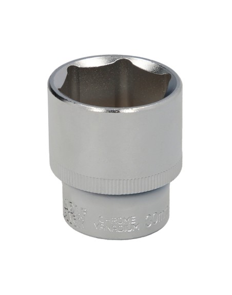 Llave Vaso 1/2" Hexagonal 30 mm. Perfil de 6 caras. Acero Cromo Vanadio, Aristas Redondas