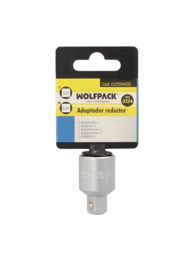 Adaptador Reductor  1/2" Hembra A 3/8" Macho Acero Cromo Vanadio, Aristas Redondas, Reductor Carraca,