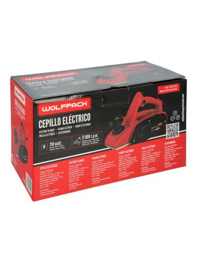 Cepilladora Electrica 710 Watt. Ancho Corte 82 mm. Profundidad 2 mm. Base Aluminio / Acero Cepillo Electrico Madera Carpintero
