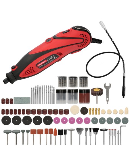 Multiherramienta 135 Watt. Con 210 Accesorios y Maletin. Herramienta Multifunción, Mini Taladro, Herramienta Rotativa, Amoladora