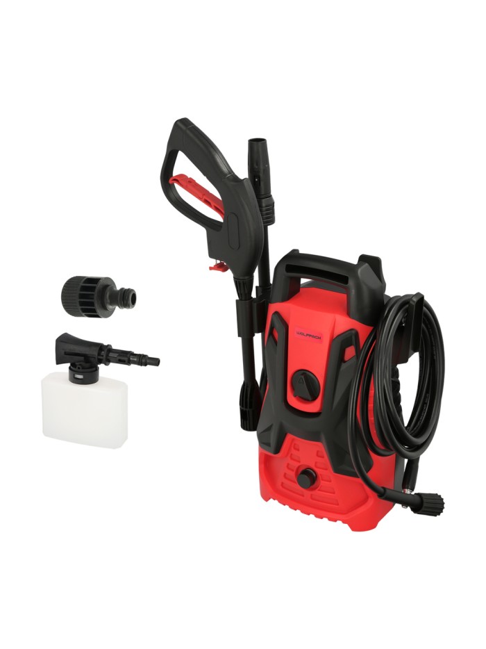 Hidrolimpiadora Alta Presión 100 Bares 1.300 Watt. Con Accesorios. 270 Litros / Hora. Limpiadora de Agua Con Deposito Detergente