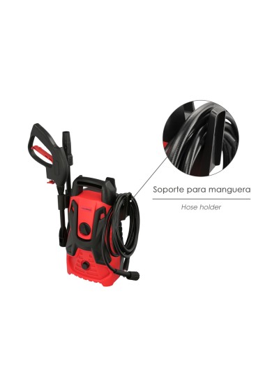 Hidrolimpiadora Alta Presión 100 Bares 1.300 Watt. Con Accesorios. 270 Litros / Hora. Limpiadora de Agua Con Deposito Detergente