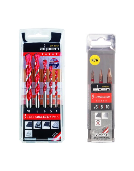 Pack Estuches Brocas Alpen (3 Brocas Porcelanicos y 5 Multiusos)