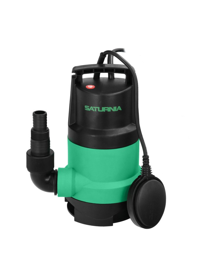 Bomba Aguas Sucias Sumergible 450 W. 8.000 lts/hora, Profundidad 5  Mts, Elevación 5,5 mts. Particulas max. Ø 30 mm.
