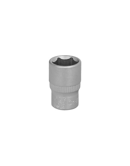 Llave Vaso 1/4" Hexagonal 12 mm. Perfil de 6 caras. Acero Cromo Vanadio, Aristas Redondas