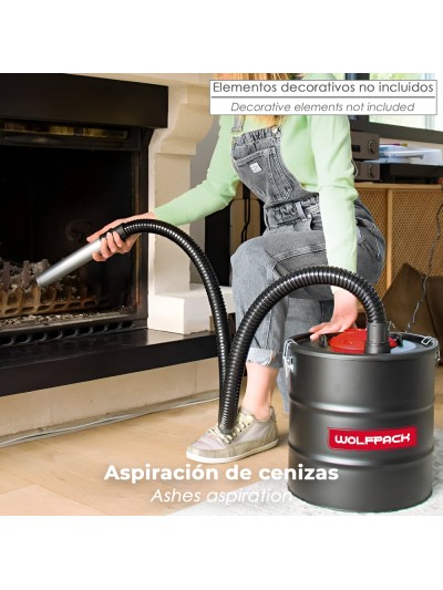 Aspirador Cenizas Wolfpack 1200 Watt. 15 Litros