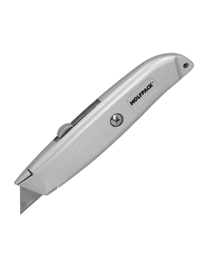 Cutter Hoja Trapezoidal Retráctil Acero Sk5