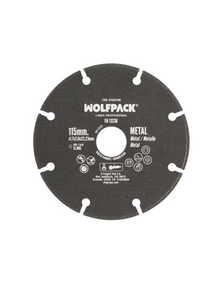 Disco Corte Metales Universal  Ø 115 x 1,7 mm. Filo de Diamante Disco Corte Acero, Chapa, Hierro, Aluminio