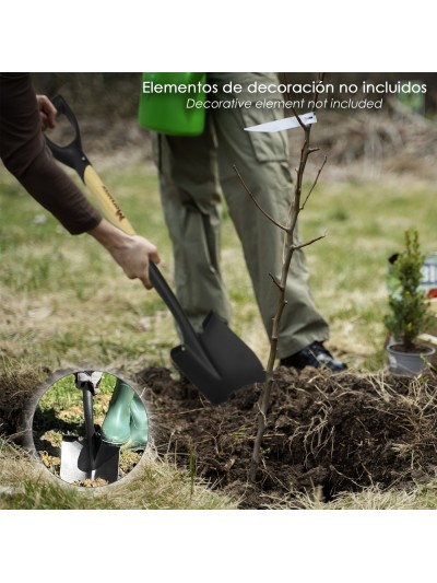 Pala Pequeña Mango Madera Punta Mango Anilla 75 cm. minipala, Pala Jardineria,transplantes, Camping, Montañismo, Acampada