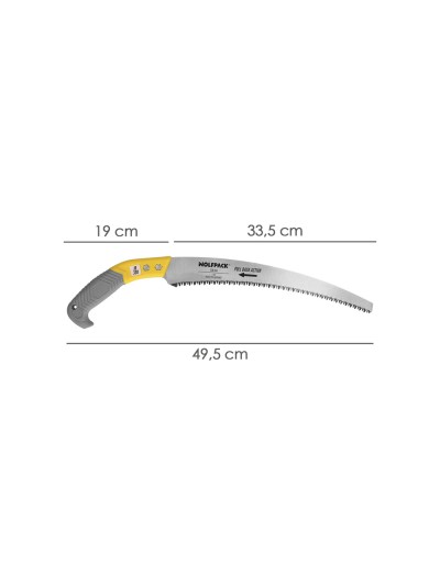 Serrucho Podar Curvo Mango TPR JD-330 Mm