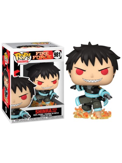 Funko pop animacion fire force shinra con fuego 56159
