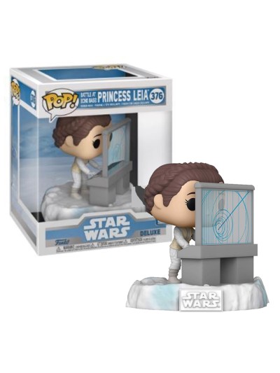 Funko pop deluxe star wars princesa leia en la batalla de la base en echo 45901