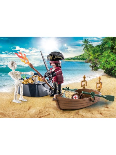 Playmobil starter pack pirata con bote de remos