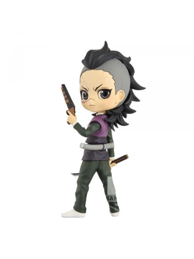 Figura banpresto q posket demon slayer kimetsu no yaiba genya shinazugawa 14cm