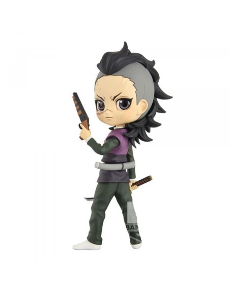Figura banpresto q posket demon slayer kimetsu no yaiba genya shinazugawa 14cm