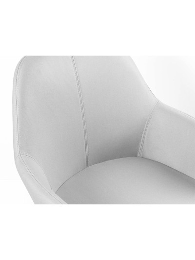 Silla q-connect confidente siemione base metalica alt max 820 anc 570 prof 580 color gris claro