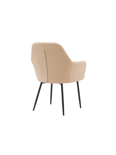 Silla q-connect confidente siemione base metalica alt max 820 anc 570 prof 580 color marron arena