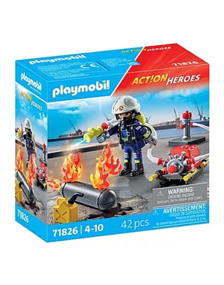 Playmobil - bombero con bomba de agua