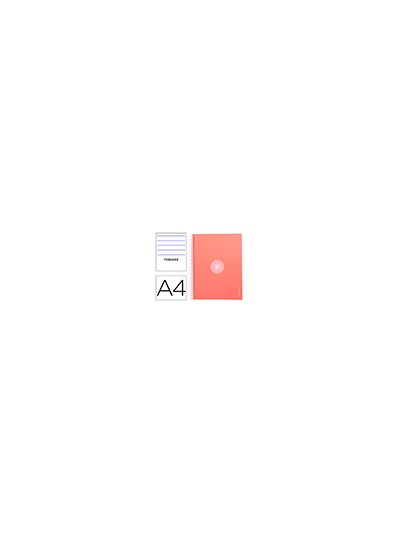Cuaderno espiral a4 micro antartik tapa forrada80h 90 gr horizontal 1 banda 4 taladros color rosa claro