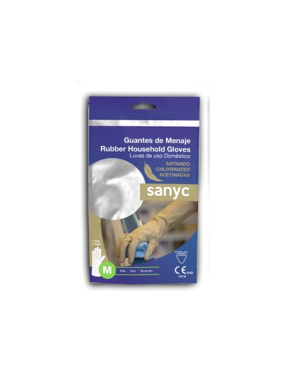 Guantes de latex satinados con relieve anti deslizante sin polvo par talla mediana
