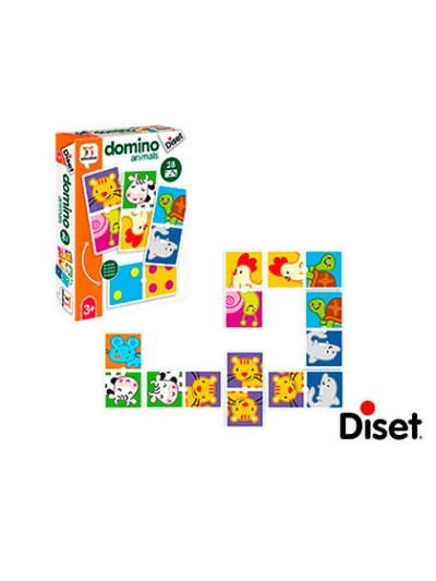 Juego diset educativo domino animals