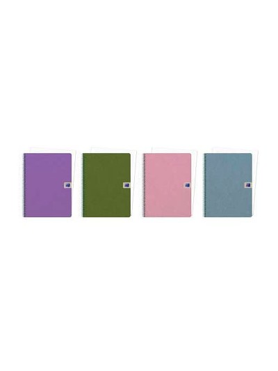 Cuaderno espiral oxford tapa extradura european book 1 nature din a4 80 hojas 90 gr cuadricula 5 mm sin bandas