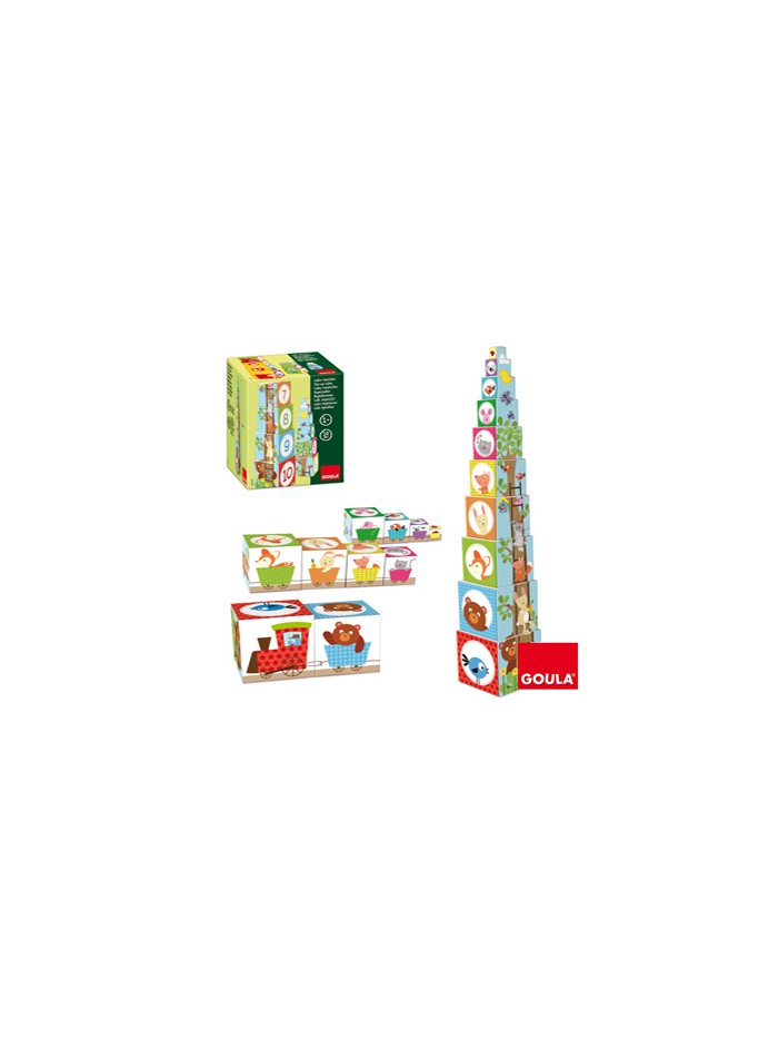 Juego diset didacticos cubos apilables figuras del bosque Juego diset didacticos cubos apilables figuras del bosque