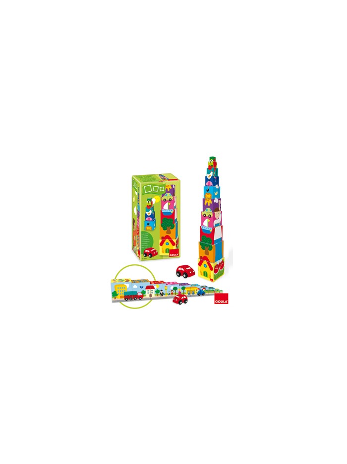 Puzle diset cubos apilables coche Puzle diset cubos apilables coche