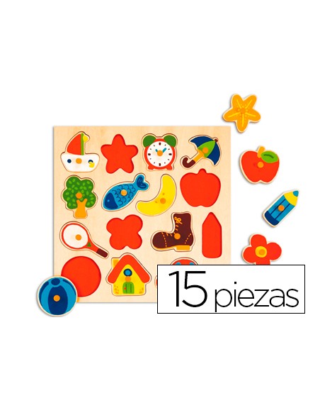 Puzle diset siluetas 15 piezas