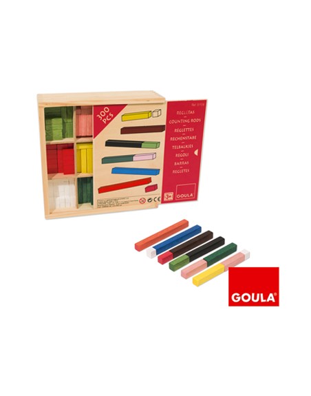 Juego diset didactico regletas 10 x 10 caja individual