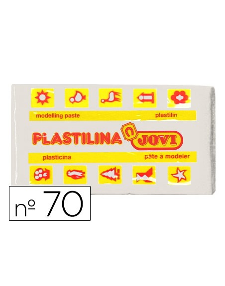 Plastilina jovi 70 blanca unidad tamaño pequeño