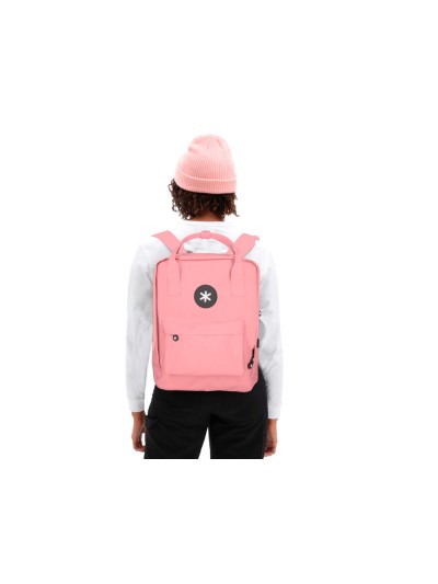 Cartera antartik mochila 2 asas y bolsillos exteriores coral 300x115x390 mm
