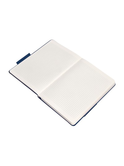 Cuaderno con gomilla antartik notes tapa dura a5 hojas cuadricula azul marino 100 hojas 80 gr fsc