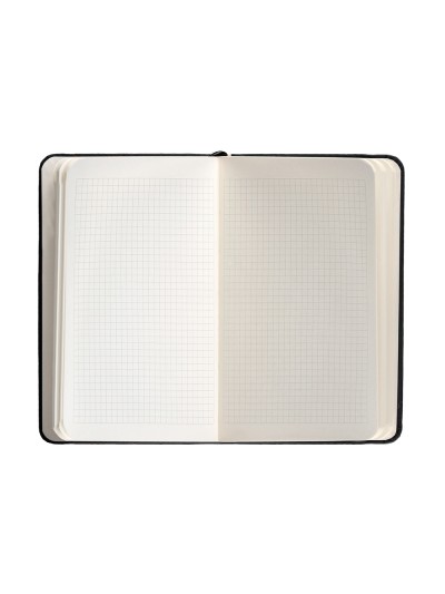 Cuaderno con gomilla antartik notes tapa dura a6 hojas cuadricula negro 100 hojas 80 gr fsc