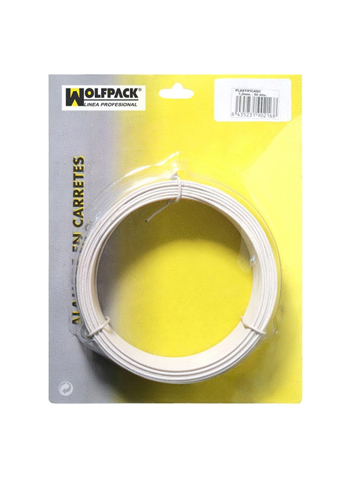 Alambre Plastificado 1,2 mm. Blanco (Rollo 50 metros)