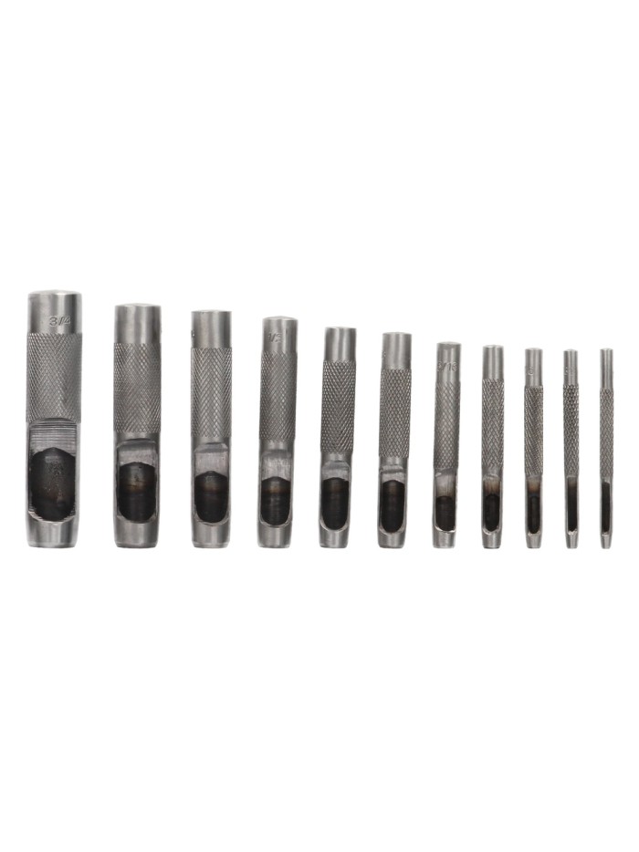 Juego Sacabocados Golpe 12 Piezas 3 a 19 mm