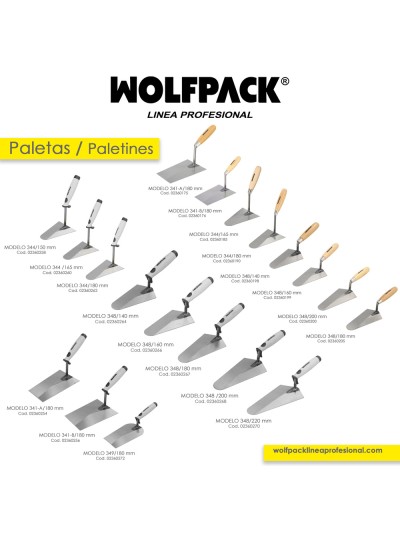 Paleta Wolfpack Plus Mango Madera 344   180x125 mm.