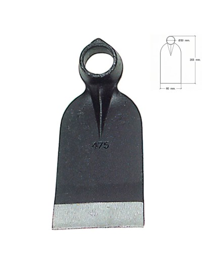 Azada Forjada Sin Mango 207/  475 Gramos