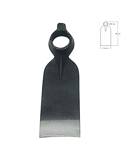 Azada Forjada Sin Mango 210/  350 Gramos
