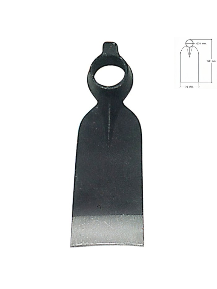 Azada Forjada Sin Mango 210/  350 Gramos