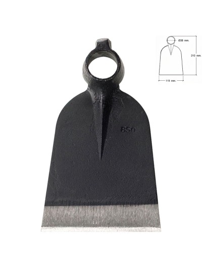 Azada Forjada Sin Mango 219/  650 Gramos