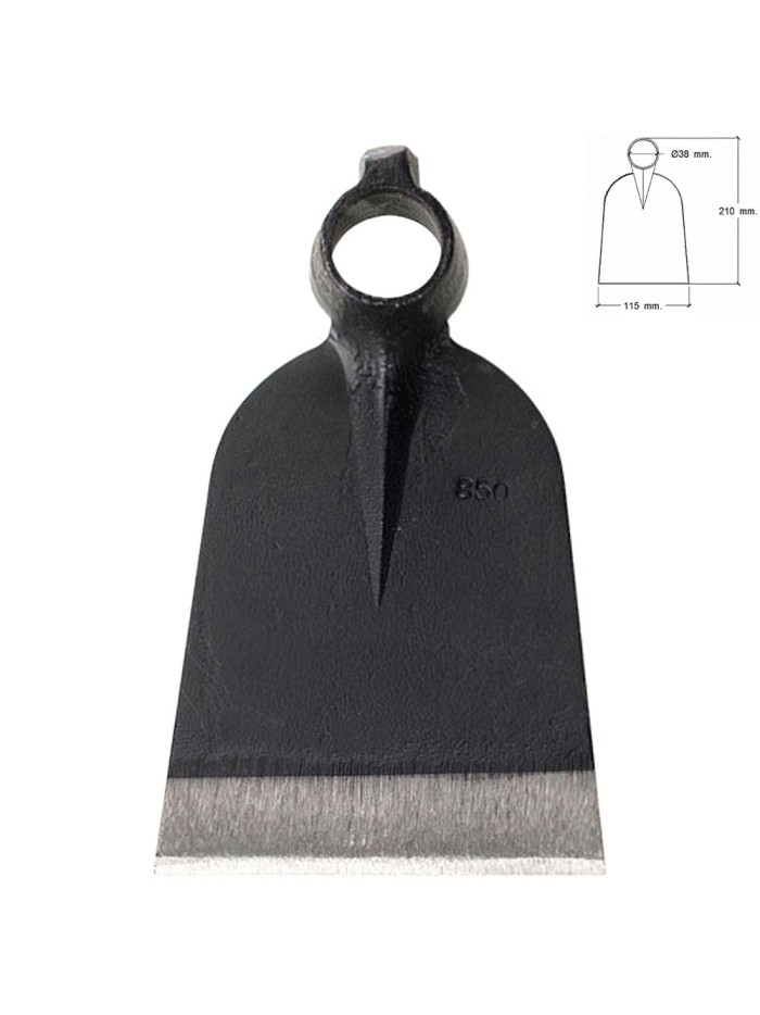 Azada Forjada Sin Mango 219/  650 Gramos