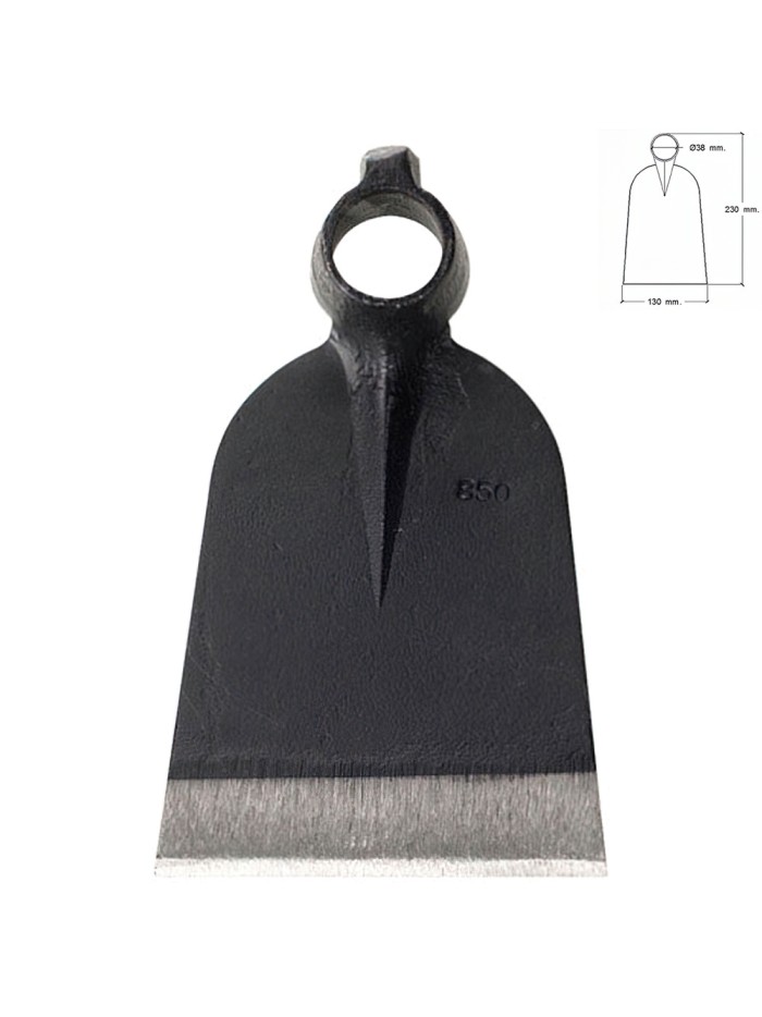 Azada Forjada Sin Mango 219/  850 Gramos